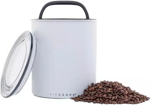 Airscape Vase Coffee with Airtight Lid Metallic White 4730ml