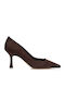Leather Brown Medium Heels