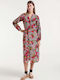 Midi Shirt Dress Dress Multicolor