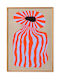 Poster Doodle A Doodle 01 Orange Blue 30 X 40 Paper Collective