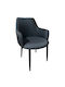 Luzia Dining Room Fabric Chair Grey/walnut 57x60x78cm