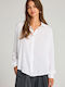 Women's Monochrome Long Sleeve Shirt White