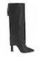 Synthetic Leather High Heel Women's Boots Black