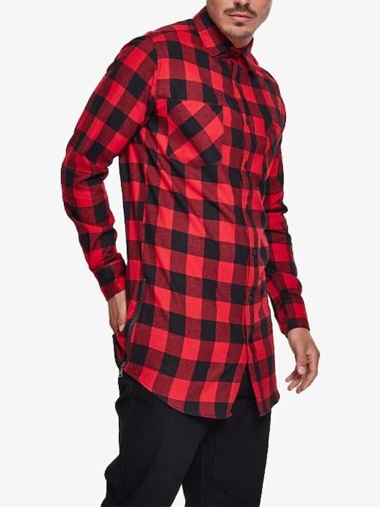 Urban Classics Long-sleeved Shirt Checked Black...