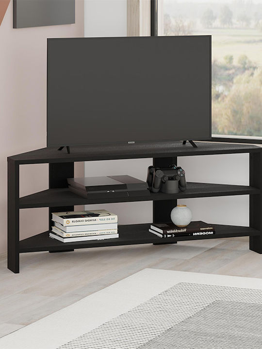 TV Stand Thales Black Wood L110xW36xH45cm