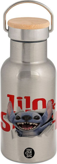 Koupakoupa Stitch Movie Stainless Steel Thermos Bottle 350ml Silver