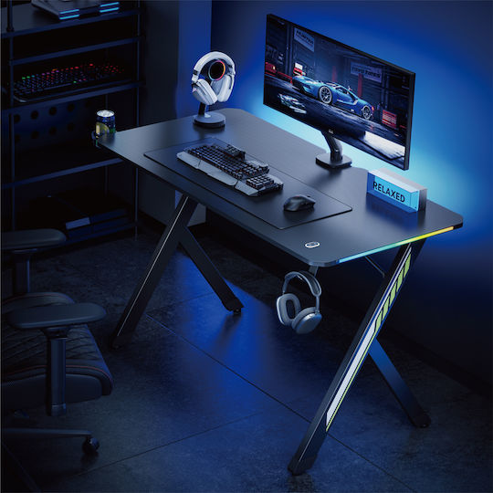 Γραφείο Gaming με LED 120x60x75εκ. Μαύρο Γραφείο Gaming με LED 120x60x75εκ. Μαύρο