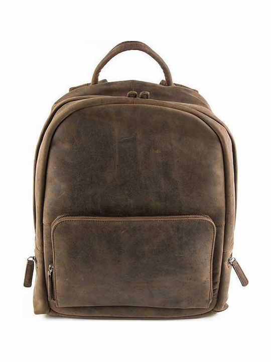 Fetiche Leather Backpack Καφέ