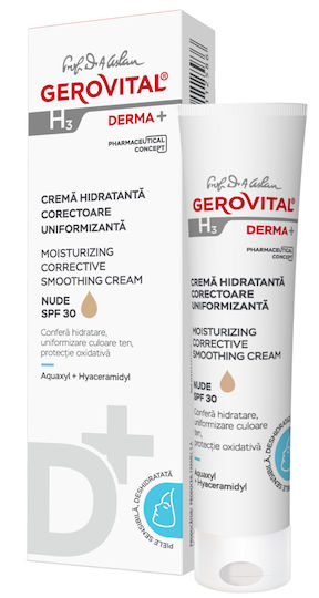 Gerovital H3 Derma+ Слънцезащитен Крем За Лице SPF30 Оцветен В Телесен Цвят 30мл