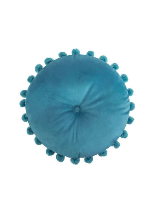 Sofa-Kissen aus Samt Petrol Blau 40x40cm