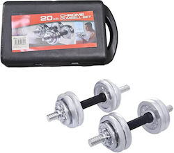 York Fitness Dumbbell Set 2x 10kg in Case