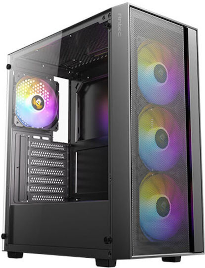 Antec AX65 Gaming Midi-Turm Computergehäuse mit Seitenfenster Schwarz