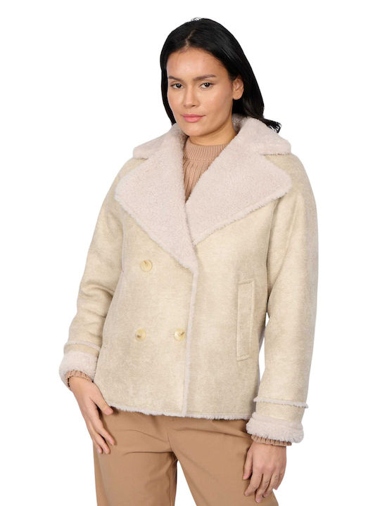 Oakwood Γυναικείο Μπουφάν για Χειμώνα Beige