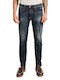 Simon Men's Jeans Pants Elastic Navy Blue