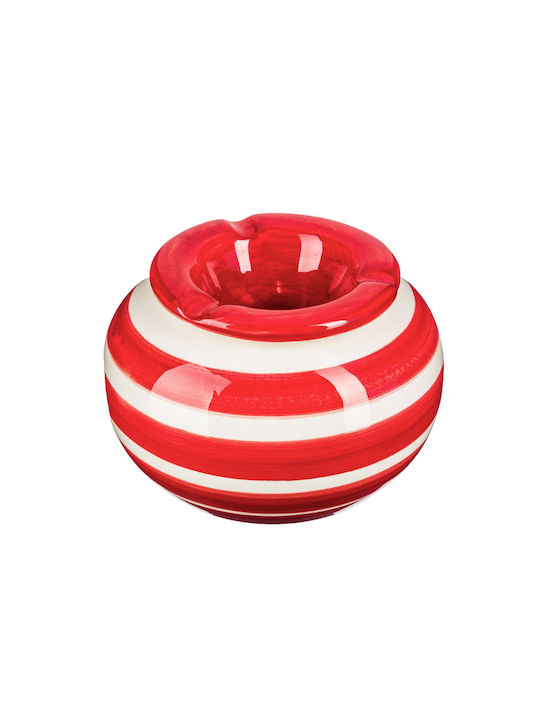 Σταχτοδοχείο A-s Round Stripes Red 146064 12x12x7.5 Κεραμικό Σταχτοδοχείο A-s Round Stripes Red 146064 12x12x7.5 Κεραμικό