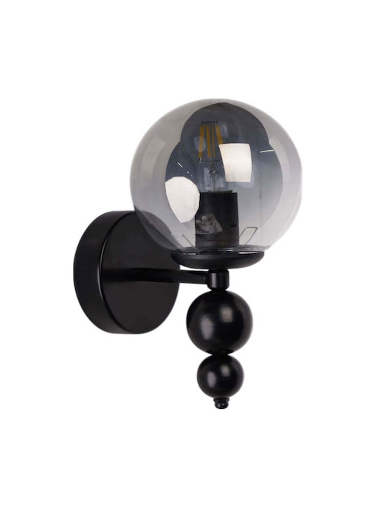 Opviq Lamp Wall with Socket E27 Black 15cm