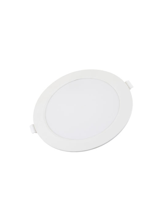 Optonica Round Recessed Spot with Integrated LED and Cool White Light White 1pcs