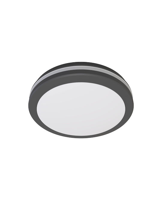 Optonica Ceiling Mount Light Black with Integrated LED