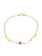 Goldjewels Kids Bracelet Chain from Gold 9K with Heart