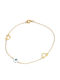 Goldjewels Παιδικό Βραχιόλι Αλυσίδα από Χρυσό 14K με Ματάκι
