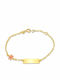 Goldjewels Kids Bracelet ID K14 Identity Flowers from Gold 14K with Flower