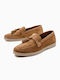 Leder Damen Mokassins in Braun Farbe