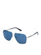 FILA Unisex Sunglasses with Silver Frame and Silver Mirror Lens