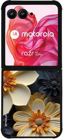 Калъф Sonique 3d Flower Series Motorla Motorla Razr 50 Ultra Екрю