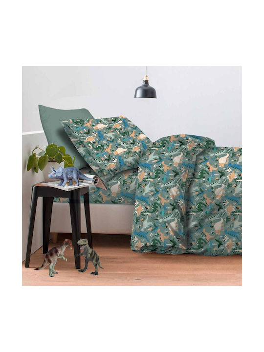Astron Italy Single Cotton Sheets Set Dinosaurs...