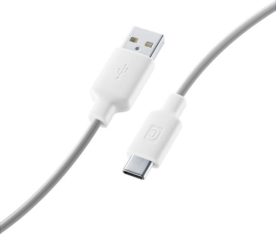 Cellular Line USB 2.0 Cable USB-C male - USB-A Λευκό 1m