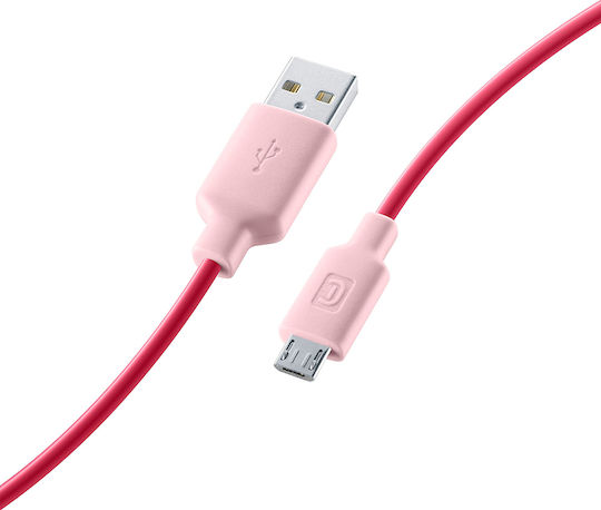 Cellular Line Regulär USB 2.0 auf Micro-USB-Kabel Rosa 1m 1Stück