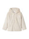 Kinderpelz mit Kapuze Beige