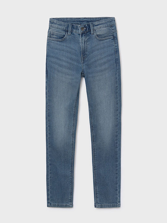 Mayoral Kids' Denim Pants Silver Blue