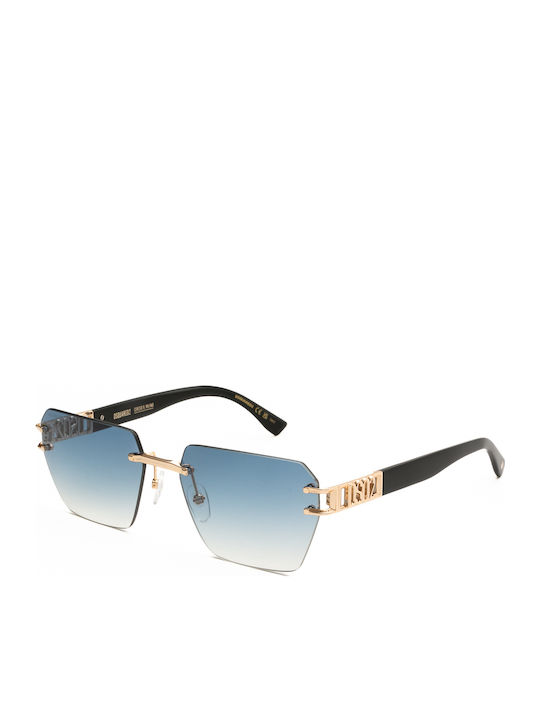 Dsquared2 Unisex Sunglasses with Gold Metal Fra...