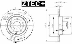 Bremsscheiben Ztec+ Hinter Opel Vectra C 278*12 4266 Bremsscheiben Ztec+ Hinter Opel Vectra C 278*12 4266