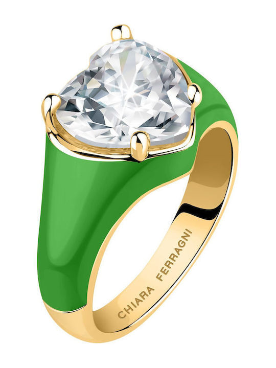 Chiara Ferragni Ring with Zircon Gold Plated