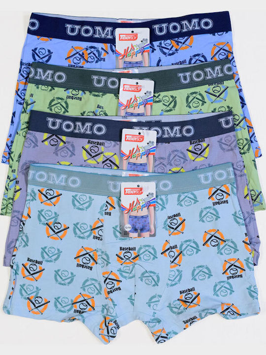Uomo Set boxeri pentru copii Multicolor 4buc