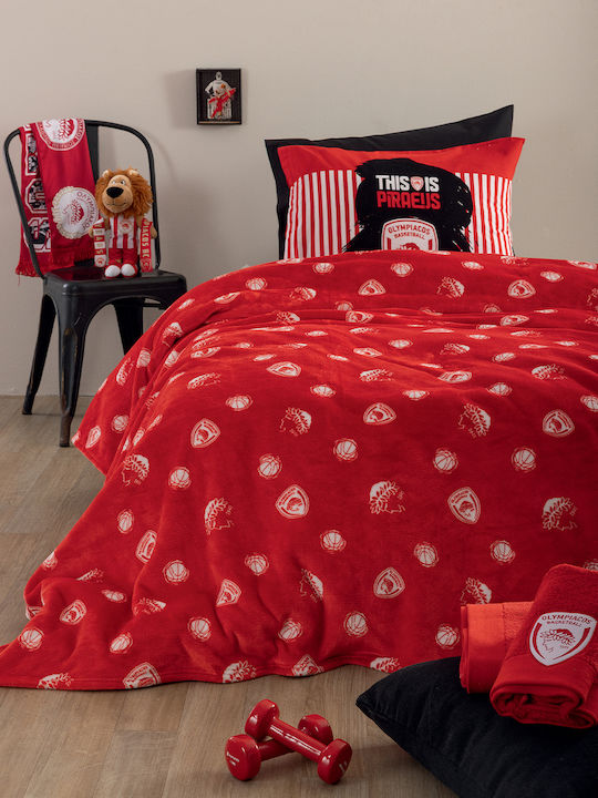 Palamaiki Одеяло Флийс Olympiacos Bl 160x220cm