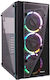 Segotep Prime XL V2 Gaming Middle Tower Carcasă Calculator cu Fereastră Laterală și Iluminare RGB Negru