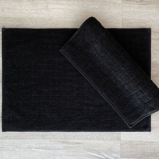 Cottonbox Σετ Πατάκια Μπάνιου Βαμβακερά 338CTN1303 Black 50x70εκ. 2τμχ
