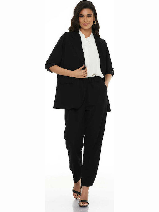 RichgirlBoudoir Women's Black Suit in Loose Fit