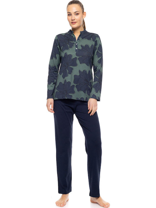 Pink Label Winter Women's Pyjama Set Navy
