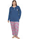 Asel Winter Women's Pyjama Set Blue
