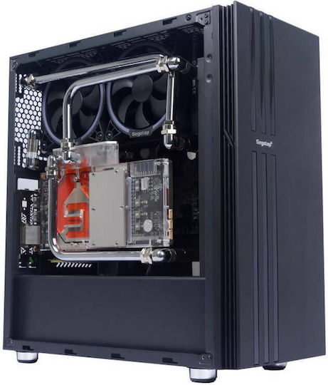 Segotep Fenix NF Gaming Midi-Turm Computergehäuse mit Seitenfenster Schwarz