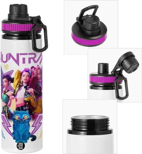 Koupakoupa Huntrix K-pop Series Kinderflasche Aluminium mit Schraubverschluss Auslaufsicher 850ml