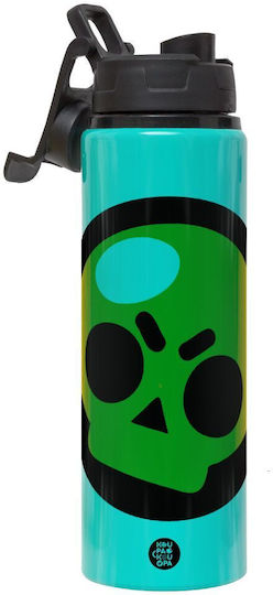 Koupakoupa Brawl Stars Skull Kinderflasche Brawl Stars Aluminium mit Schraubverschluss Auslaufsicher 850ml