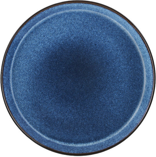 Bitz Plate Shallow Ceramic Blue with Diameter 27cm