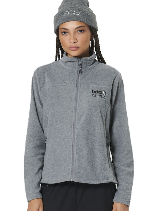 Body Action Women's Cardigan with Zipper Gray
