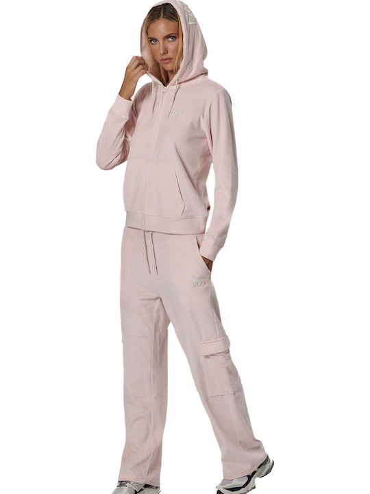 Sweatpants Wide Velvet Pink