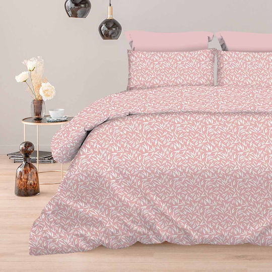 Astron Italy Emelia Set Extra Dublă 230x250cm Roz Prafuit Astron Italy Emelia Set Extra Dublă 230x250cm Roz Prafuit